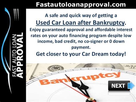 Auto Loans After Bankrupcy